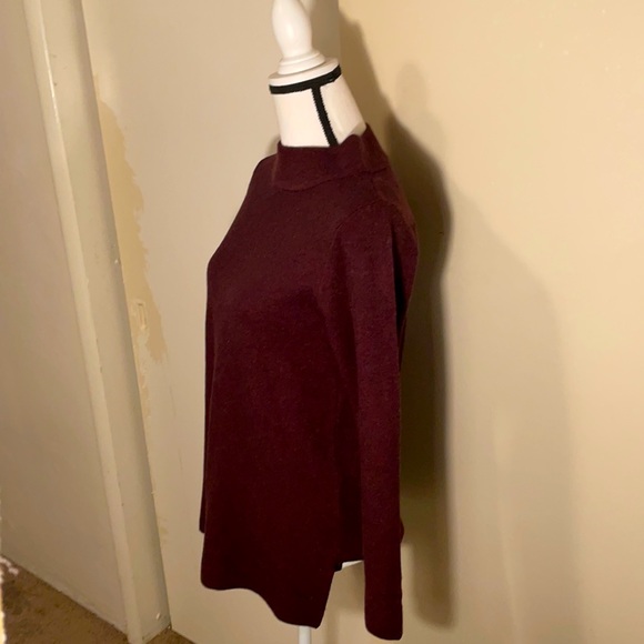 NWT Womens Apt. 9 Wine Funnel Neck Pullover Sweater Size Small - Picture 6 of 9
